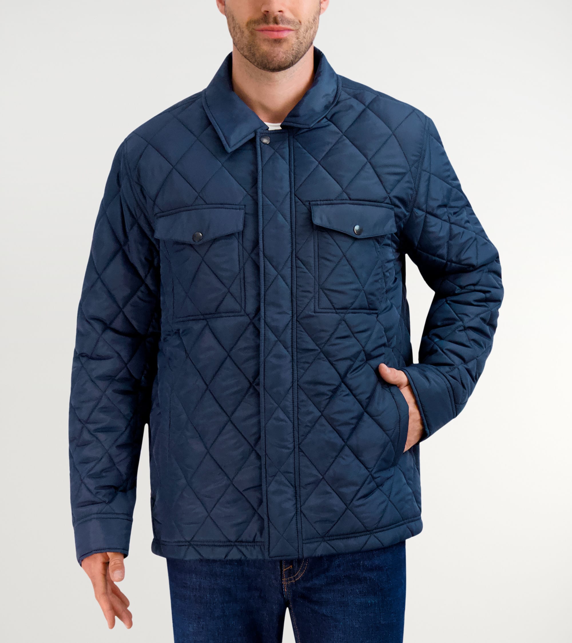 Men's Diamond Quilted Jacket - Image 2