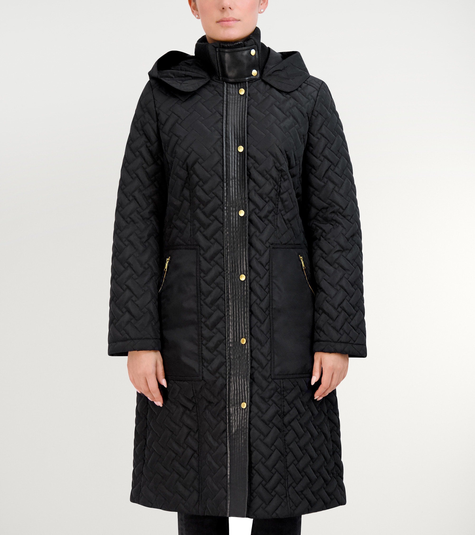 Women's Hooded Long Belted Coat - Image 2